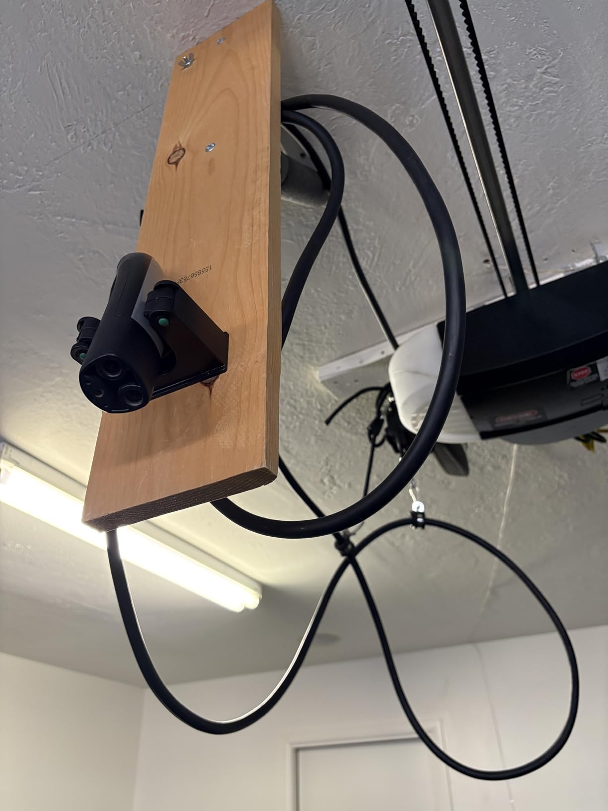 Flexible charging Universal EV Overhead Retractable Cable Management System for Tesla & Other Electric Vehicles, Garage Charging Cable Organizer for All Level 2 Chargers - Mounts to Ceiling and Wall customer photo 2