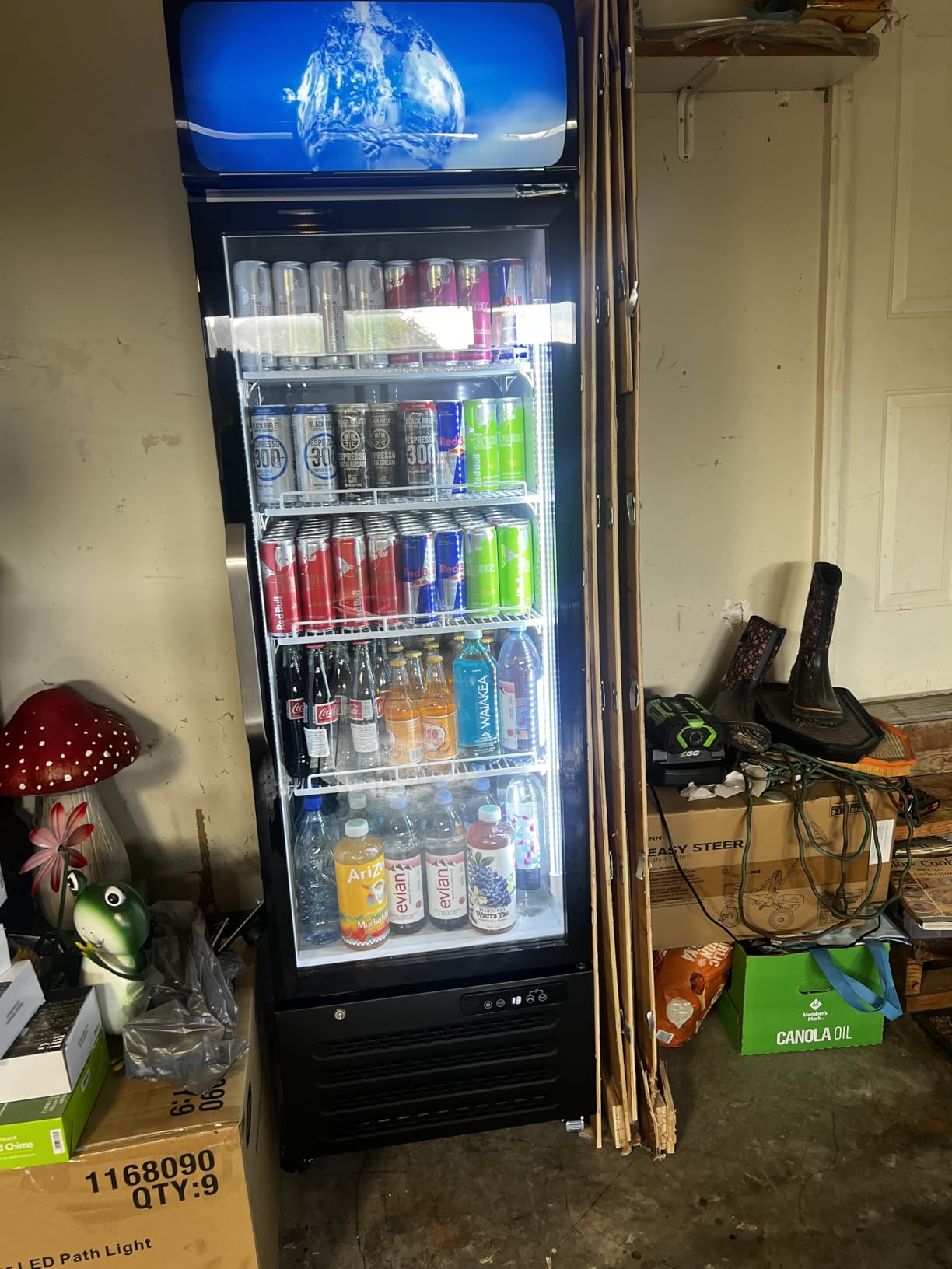 ETL & DOE Certified Commercial Beverage Refrigerator, Commercial Display Fridge with Glass Door, Upright Merchandiser Refrigerator Cooler with Front LED Light for Stores, Restaurant, Office customer photo 2