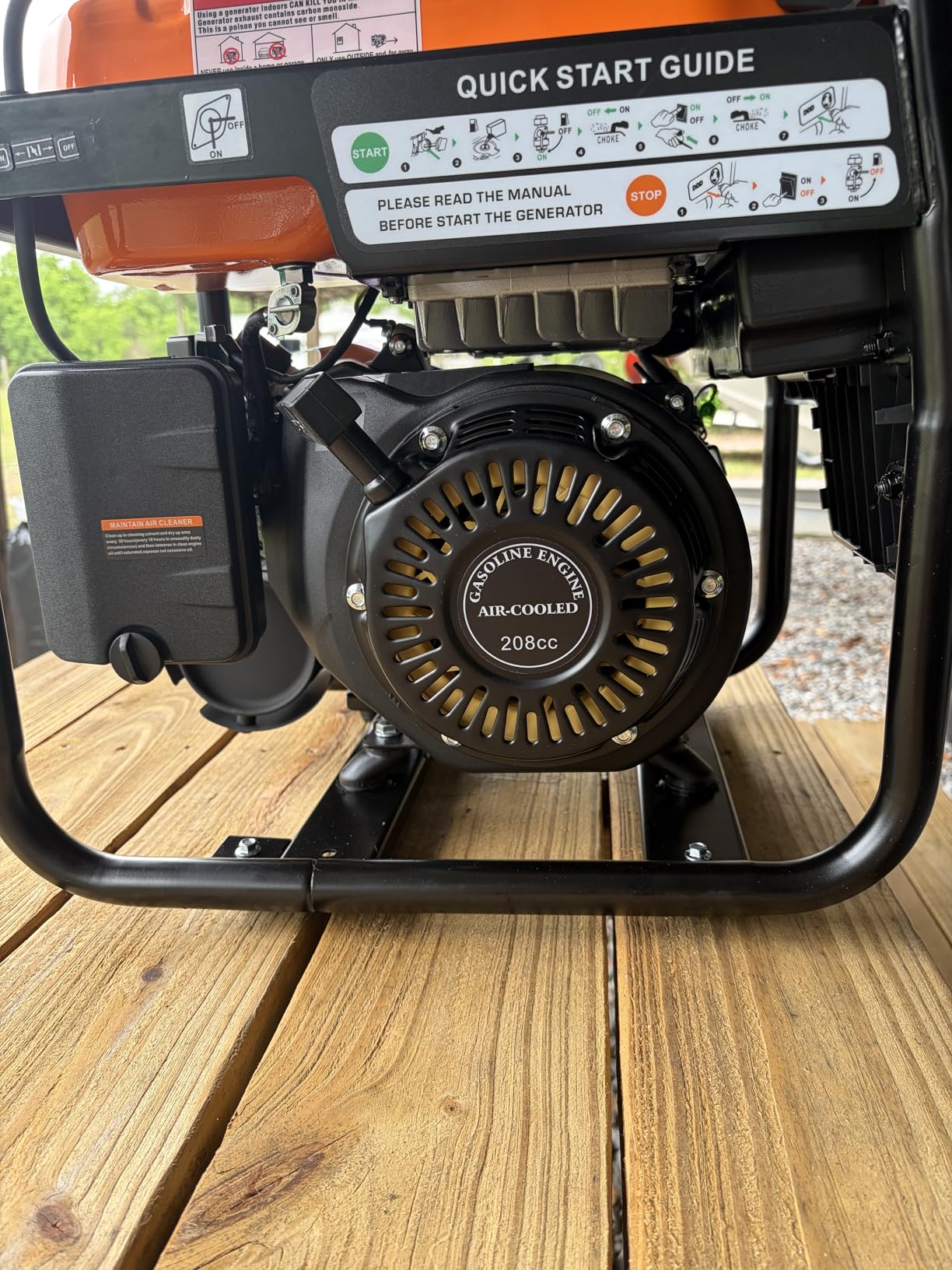 Oxseryn Power Equipment 4400 Watts Inverter Generator Gas Powered, Portable Open Frame Generator, Low Noise with ECO Mode, RV Ready, Emergency Home Backup customer photo 2