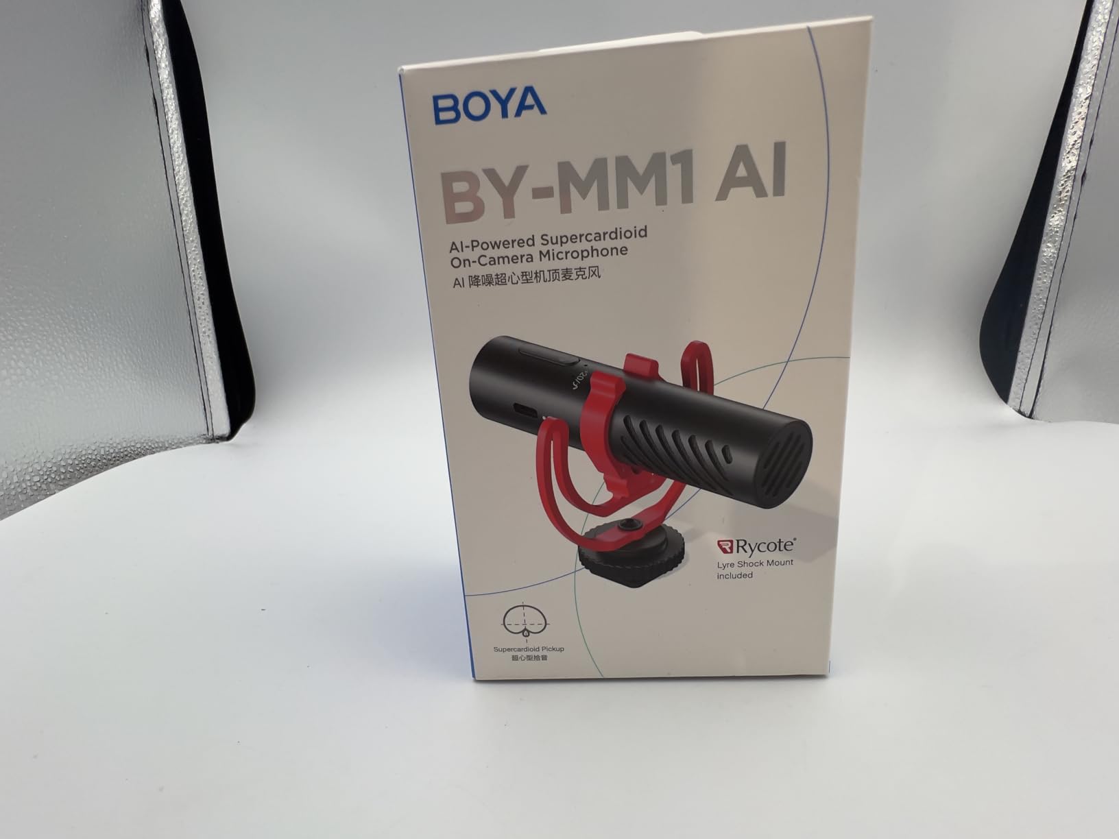 BOYA BY-MM1 AI On-Camera Shotgun Mic with AI Noise Cancellation, APP Control with EQ Presets & Gain, Supercardioid Pickup, 30Hrs Battery, Dual 3.5mm/USB-C, Microphone for Camera, DSLR, iPhone, Android customer photo 1
