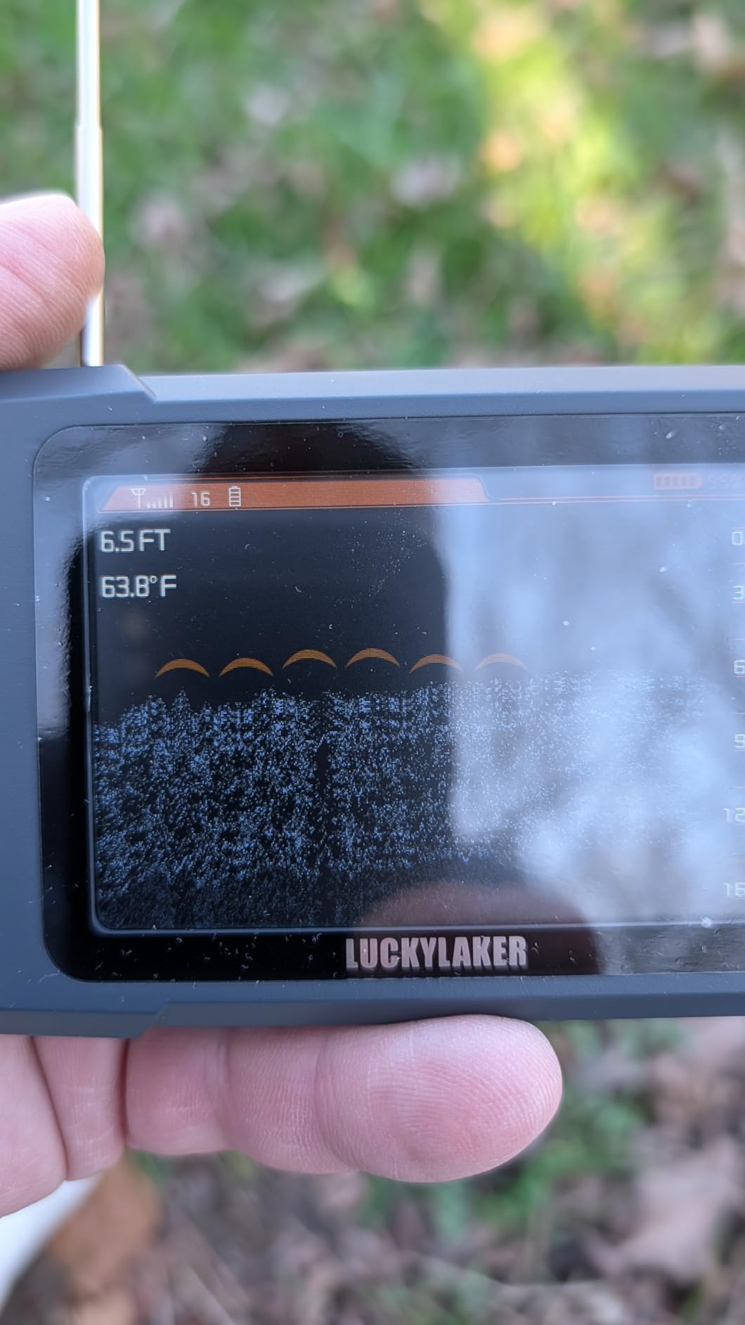 LUCKY Kayak Portable Fish Finder Wireless Sonar Rechargeable Handheld Fish Depth Finder MT-202 customer photo 1