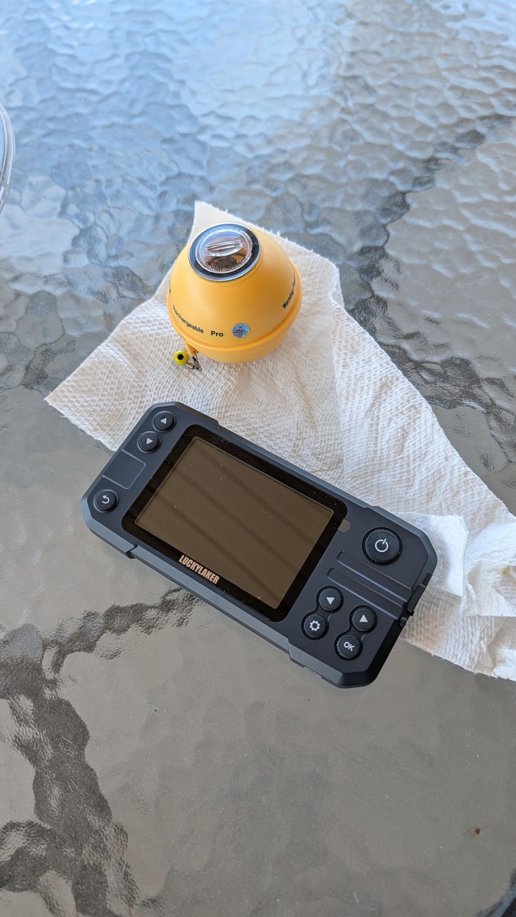 LUCKY Kayak Portable Fish Finder Wireless Sonar Rechargeable Handheld Fish Depth Finder MT-202 customer photo 2