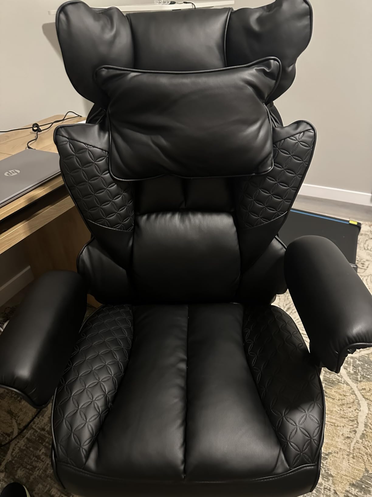 GTPLAYER Big and Tall Gaming Chair 400lbs Heavy Duty Office Chair with Footrest, High Back Pocket Spring Lumbar Support, Ergonomic Wide Comfy Seated Cushion for Lower Back Pain Relief, Earth-Black customer photo 2