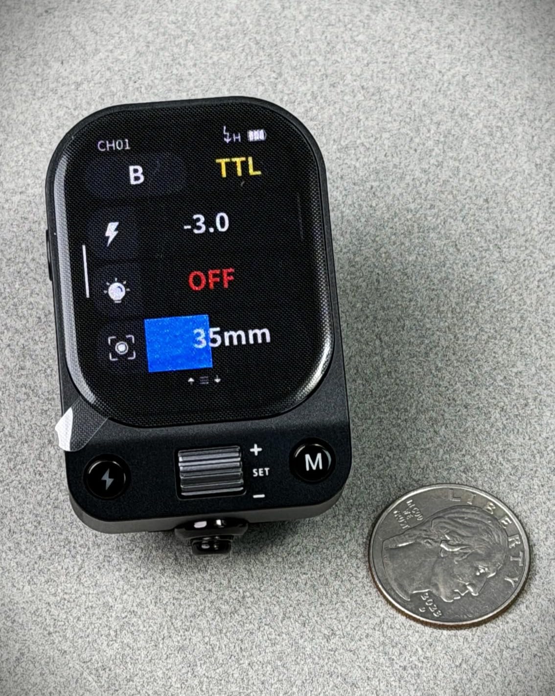 QZ-C 2.4G TTL Wireless Flash Trigger Compatible with Canon Cameras Godox IT32 V1 V100 AD200 Pro II, OLED Touchscreen Hot Shoe Flash Transmitter with 1/8000s HSS, 1000mAh Battery/CM Switch customer photo 2