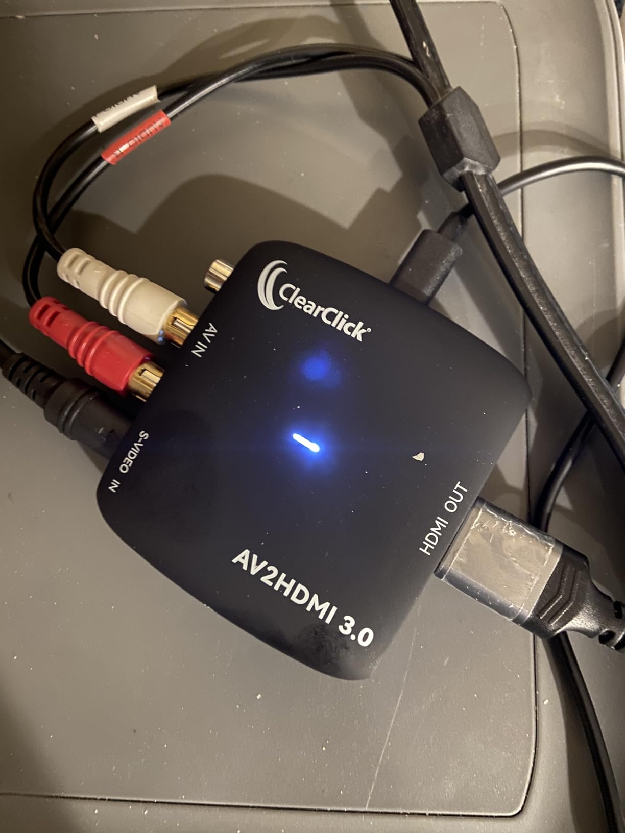 AV to HDMI Converter 3.0 (Third Generation) - 1080P RCA or S-Video to HDMI Upscaler - with Remote Control for Image Adjustment - VHS, VCR, Camcorder, DVD, TV, Gaming Systems, PAL, NTSC customer photo 1