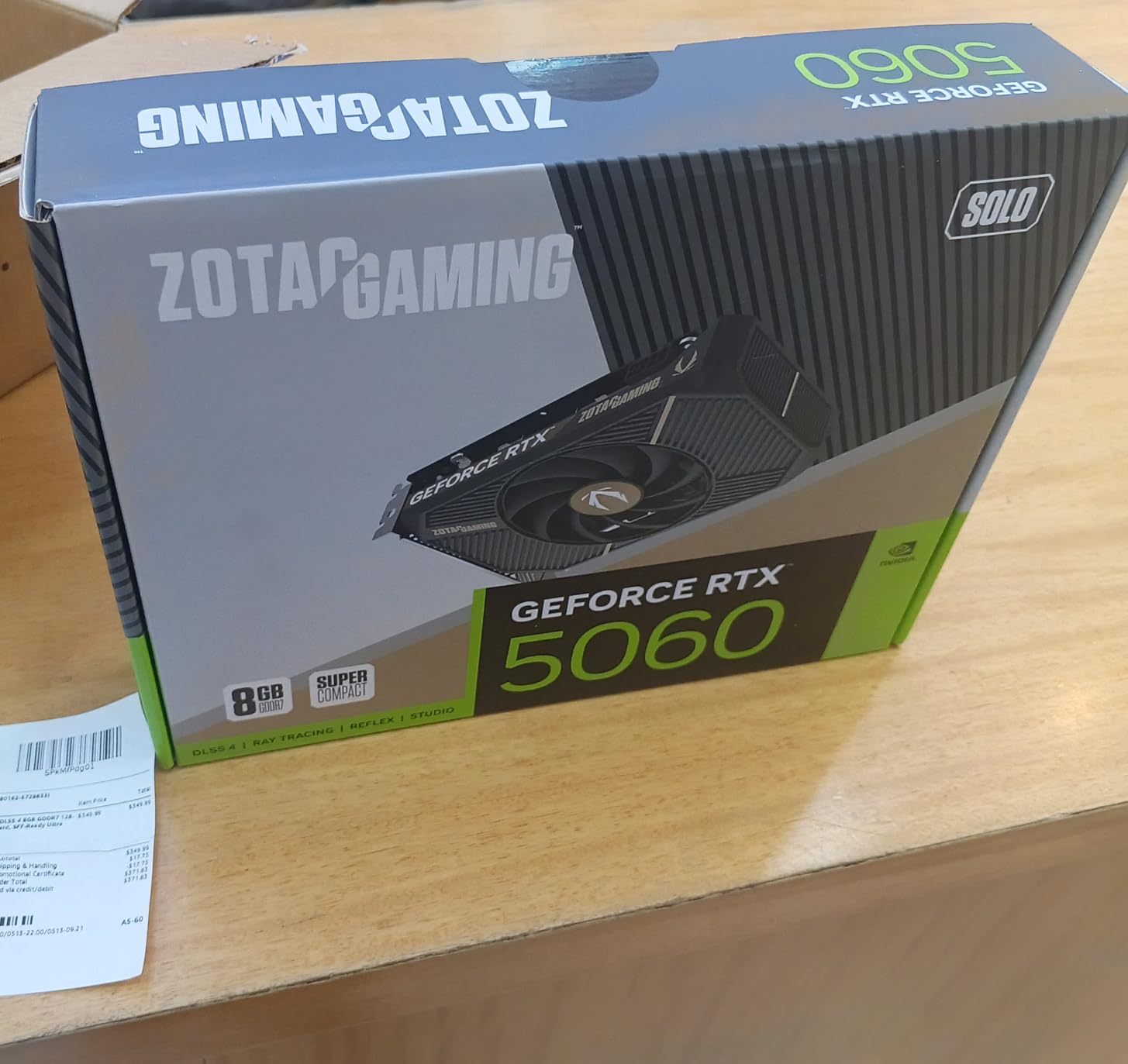 ZOTAC Gaming GeForce RTX 5060 Solo DLSS 4 8GB GDDR7 128-bit 28 Gbps PCIE 5.0 Gaming Graphics Card, SFF-Ready Ultra Compact Card customer photo 1