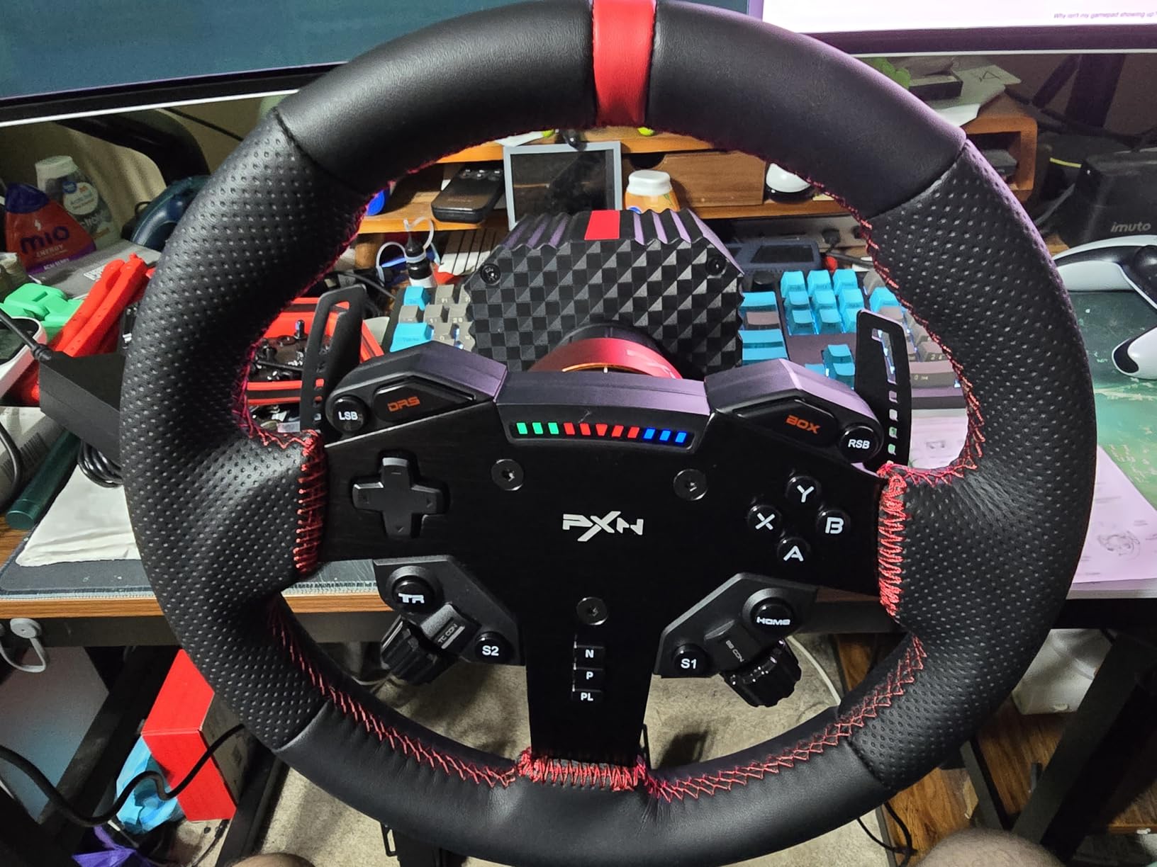 PXN VD4 Direct Drive Racing Wheel Bundle, 4Nm Force Feedback, for Windows | Servo Motor, 11 in Wheel with Quick Release, Hall Effect Pedals, Table Clamp, PC Tuning Software Support customer photo 1