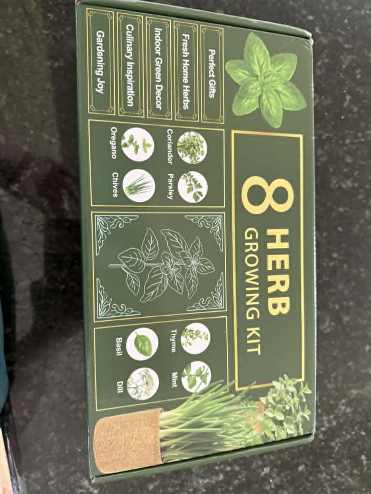 Indoor Herb Garden Kit, Culinary Herb Starter Kit with Seeds & Tools for Beginners, Kitchen Decor, House Warming Gifts for New Home, for Christmas, Ultimate Birthday Gifts for Women Men Mom Dad customer photo 1