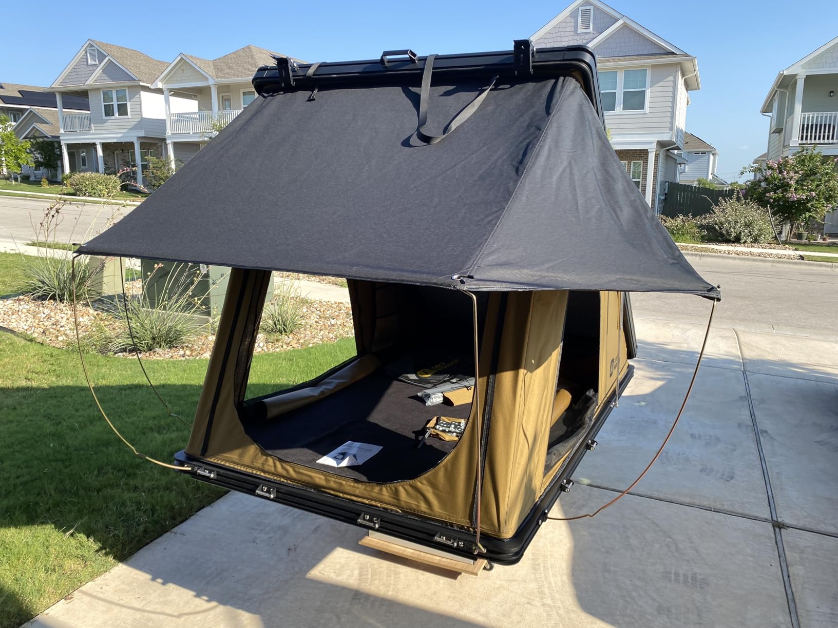 Rooftop Tent Hard Shell with Winter Thermal Layer,Roof top Tent Hardshell Suitable for Jeep SUV Truck Van,Camping Car 2 Person customer photo 2