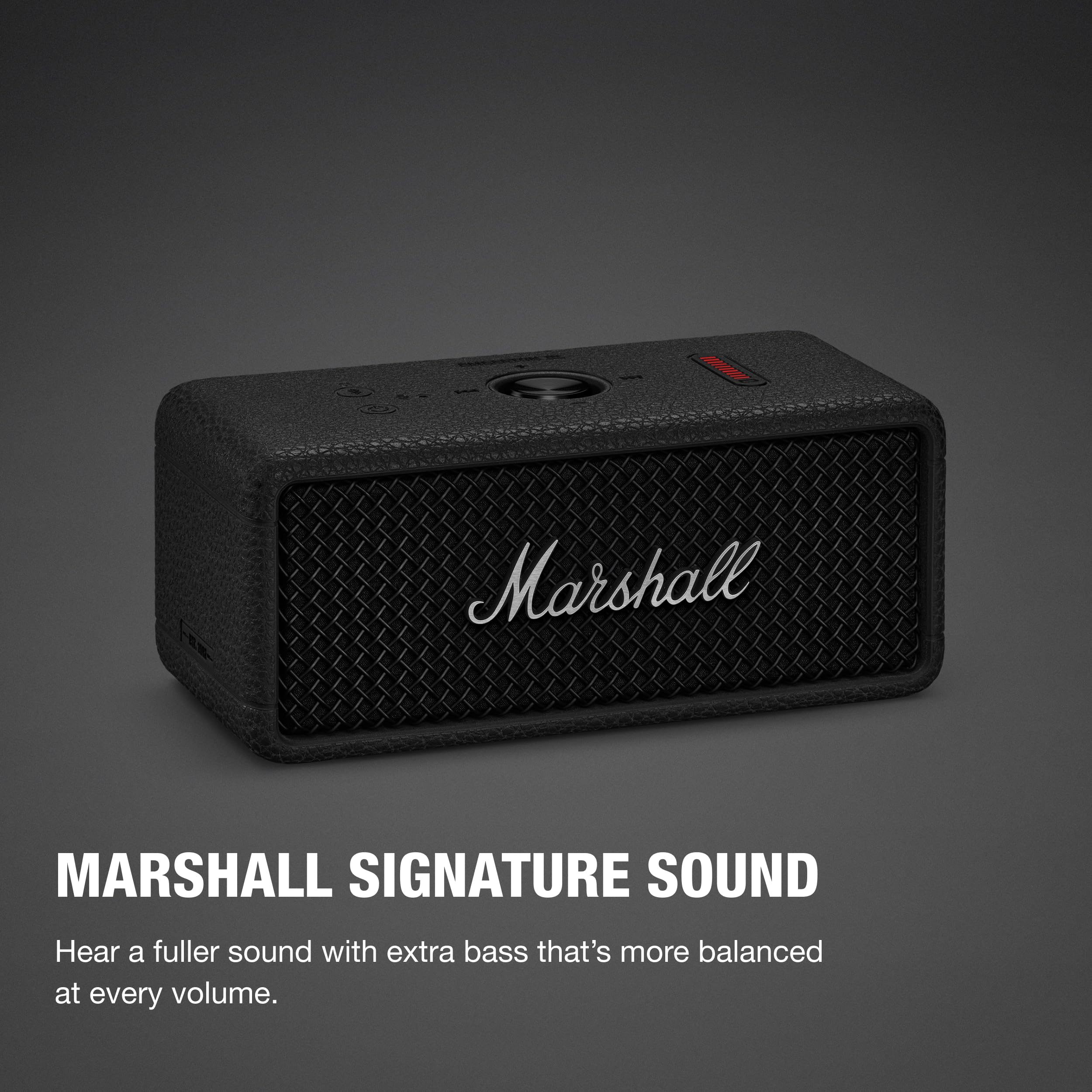 Marshall Emberton III Portable Bluetooth Speaker - Rugged Waterproof/Dust-Proof Design | Loud Stereo Sound, Deep Bass | Compact and Wireless for Travel and Outdoors - Black and Silver customer photo 2