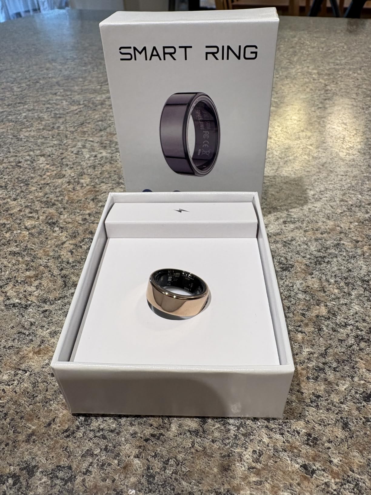 Mirlray Smart Ring for Women & Men, Smart Ring Health Tracker, Blood Oxygen & Heart Rate Monitor, Long Lasting Battery Sleep Ring, Waterproof Fitness Ring (Rose Gold, 7) customer photo 1