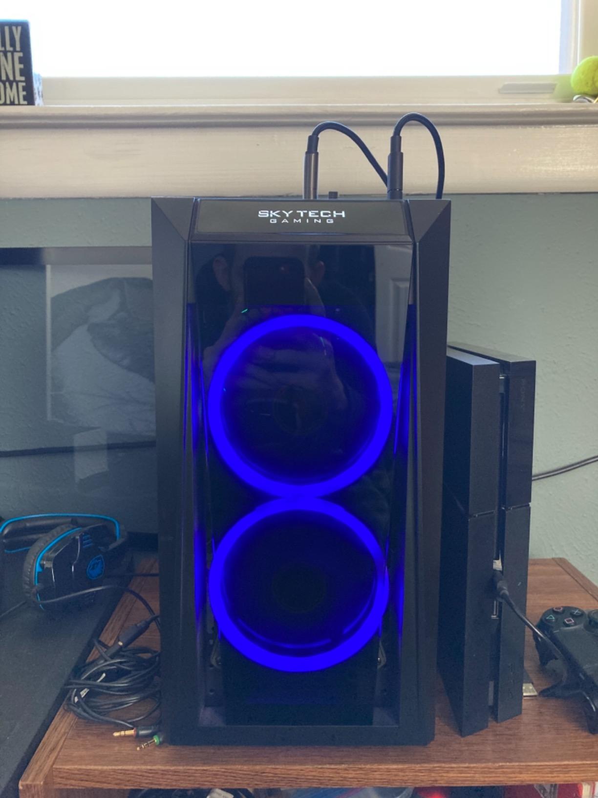 Skytech Gaming Storm Gaming PC, AMD Ryzen 5 5500 3.6GHz, NVIDIA RTX 5060 Ti 8GB VRAM, 1TB NVMe SSD, 16GB DDR4 RAM 3200, 650W Gold PSU, WI-FI 5, Windows 11, Desktop customer photo 2