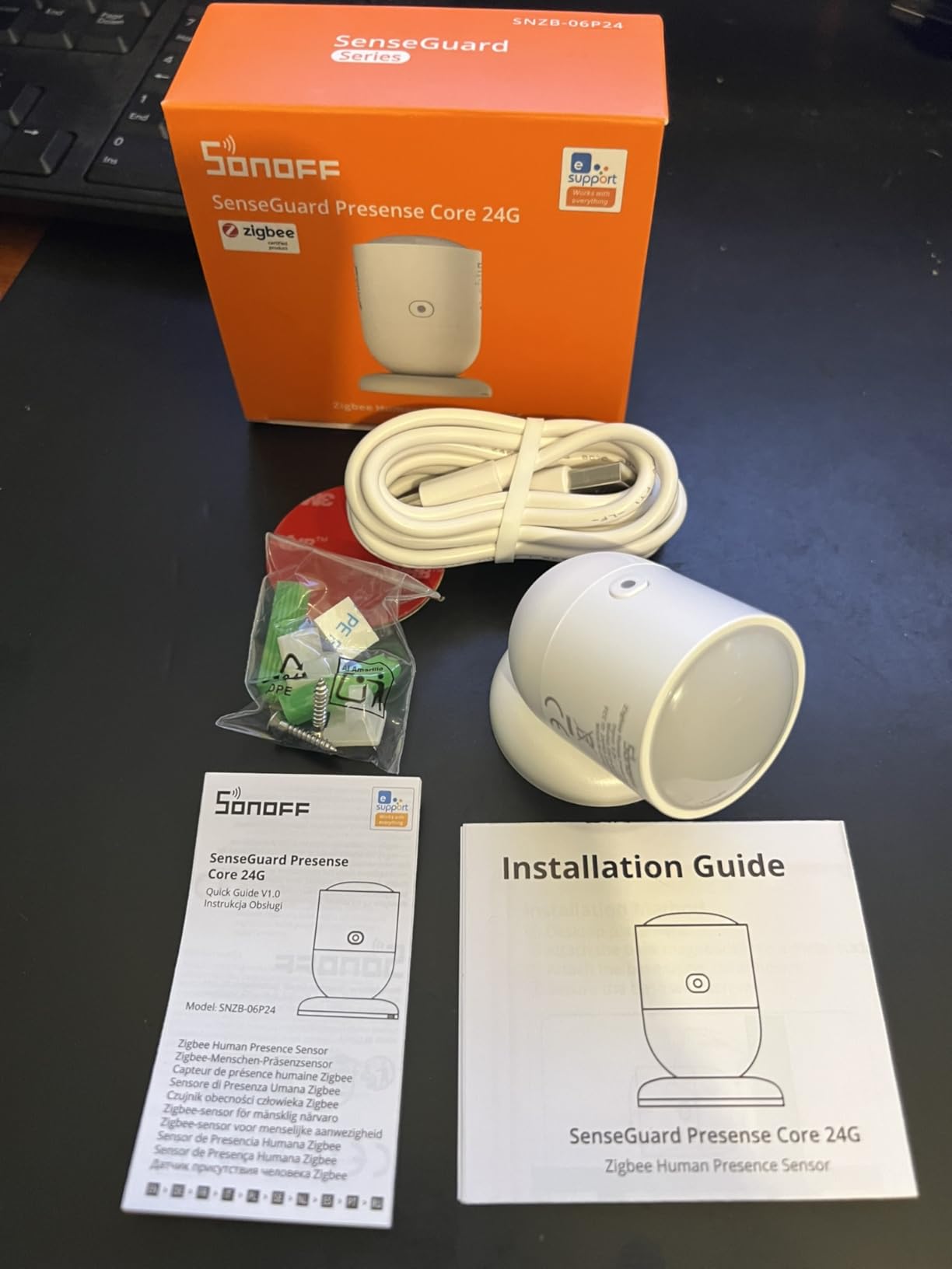 SONOFF SNZB-06P24 Zigbee Presence Sensor, 24GHz mmWave & Light Sensor, Zone Positioning, Self-Learning Calibration, Ceiling Mount, Works with Home Assistant, Alexa, SmartThings, Hub Required customer photo 1