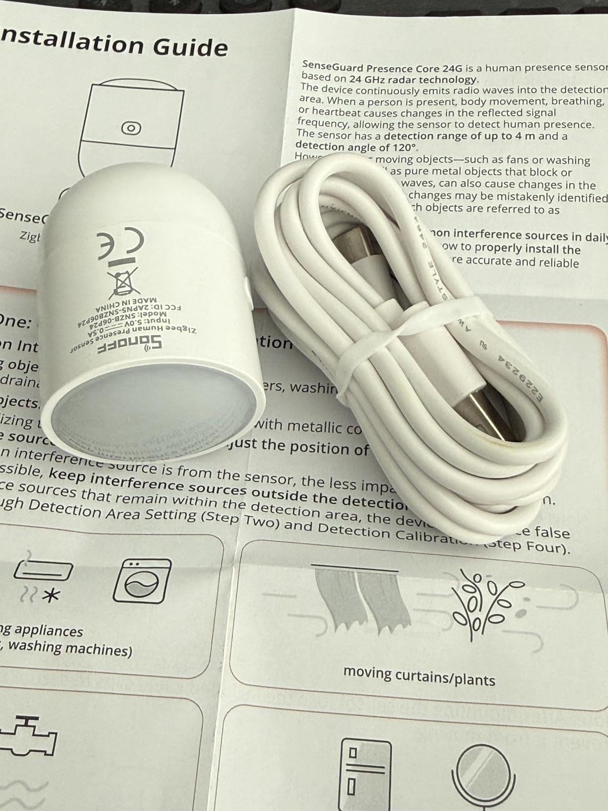 SONOFF SNZB-06P24 Zigbee Presence Sensor, 24GHz mmWave & Light Sensor, Zone Positioning, Self-Learning Calibration, Ceiling Mount, Works with Home Assistant, Alexa, SmartThings, Hub Required customer photo 2