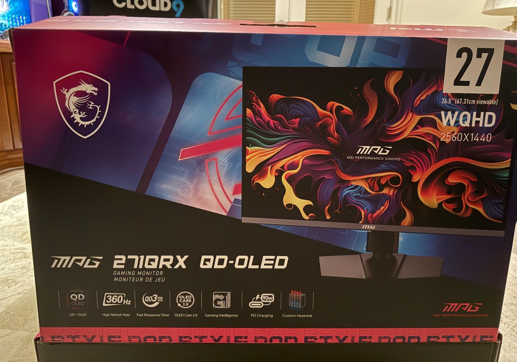 MSI PRO MAX 271UPXW12G 27 inch 4K UHD QD-OLED (3840x2160) Hub Monitor, 120Hz, DisplayHDR True Black 400, 98W PD, Dual USB-C, Mac Color Match, Height Adjustable customer photo 2