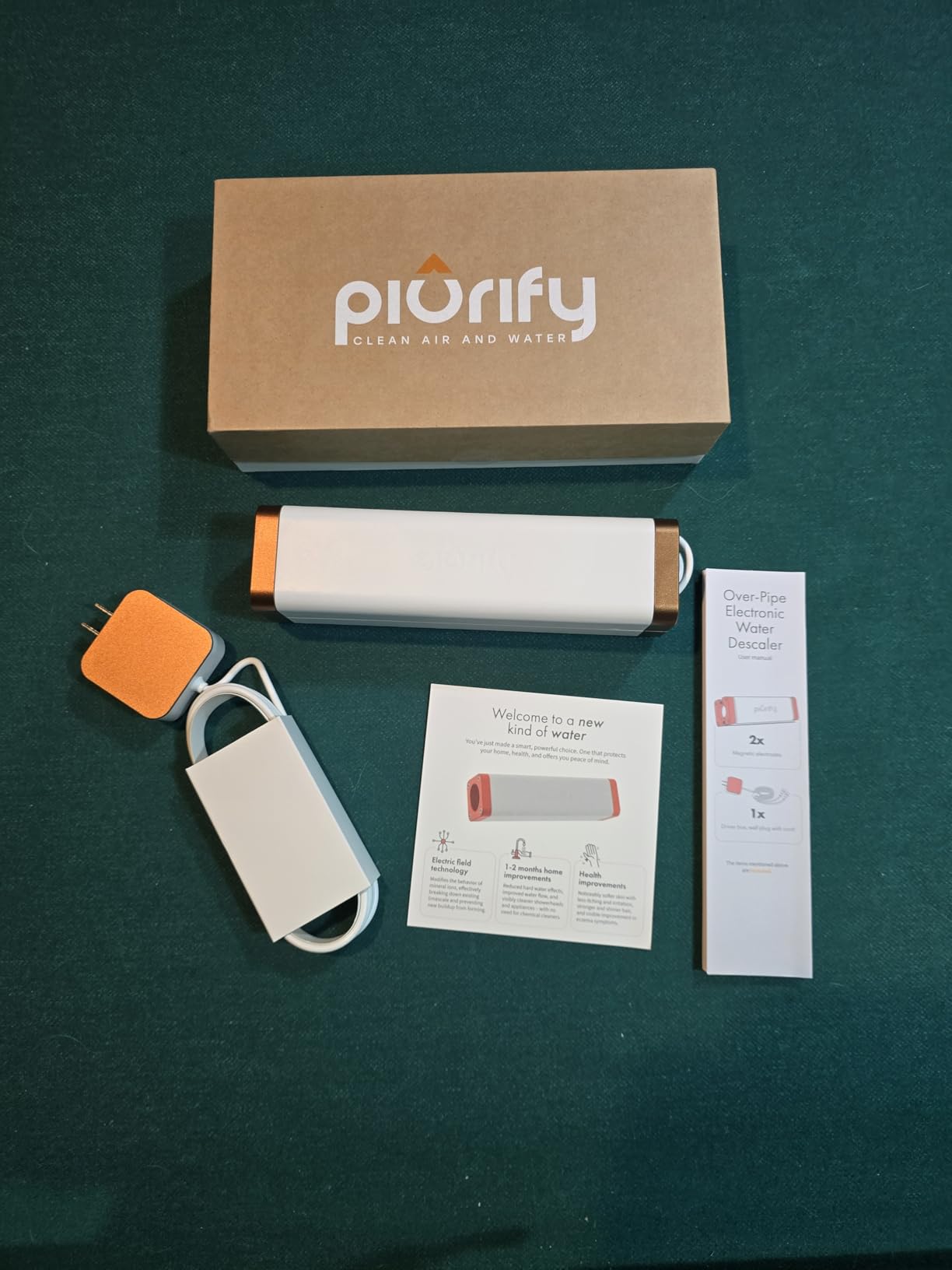 PIURIFY Over-Pipe Whole House Electronic Water Descaler System | Moderate to High Water Hardness | UP TO 15 GPG / 250 PPM | 168V High-Power | Salt-Free | Renter-Friendly | Zero Maintenance (Orange) | 3-MINUTE SETUP customer photo 2