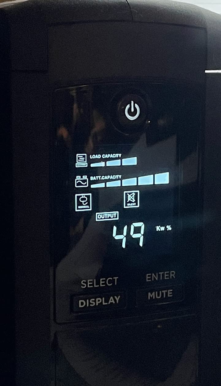 CyberPower CP1500AVRLCD Intelligent LCD UPS Battery Backup and Surge Protector, 1500VA/900W, 12 Outlets, AVR, Mini-Tower, UL Certified customer photo 2