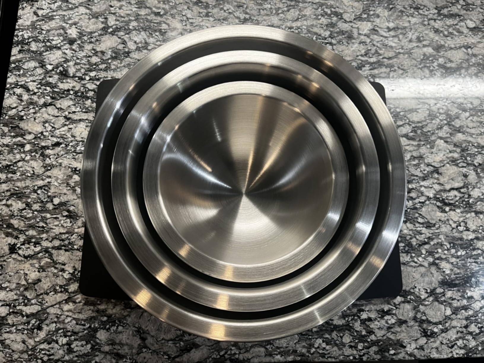 OXO Good Grips Mixing Bowl Set - 3-Piece, Stainless Steel | Nesting Bowls For Baking And Cooking, Non-Slip Base, Dishwasher Safe customer photo 1