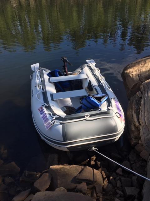 Newport 8ft 10in Dana Inflatable Sport Tender Dinghy Boat - 3 Person - 10 Horsepower - USCG Rated, White/Gray customer photo 1