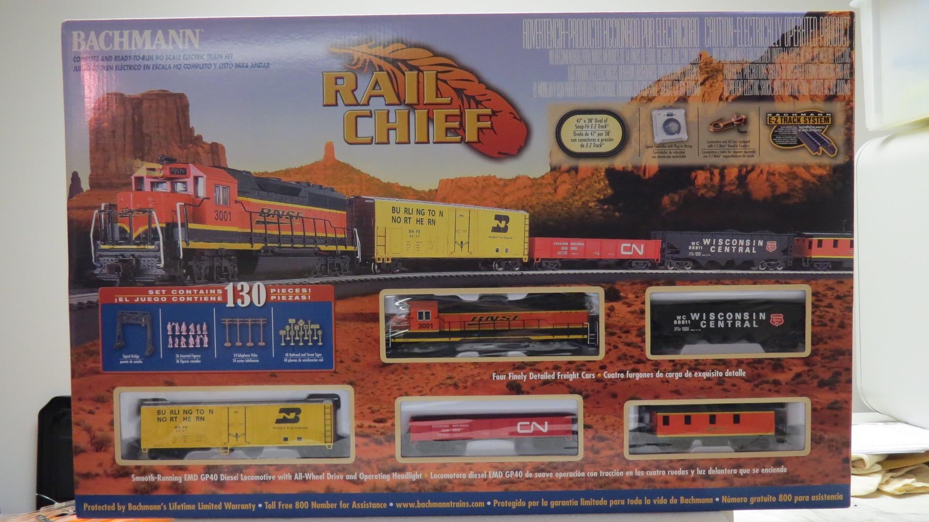 Bachmann Trains Rail Chief Ready to Run Electric Train Set, HO Scale | Complete 130 Piece Set; Locomotive, Rolling Stock, Track, Power Pack and Speed Controller, Build Your Model Railroad, #706 customer photo 2