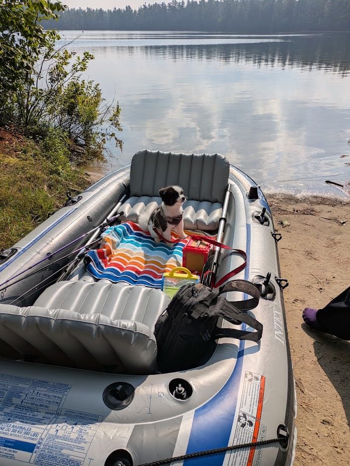 Intex Excursion 4-Person Inflatable Fishing Boat River Raft Set with Oars | 68324EP - Portable Boat with Adjustable Seats with Backrest and High-Ouput Hand Pump, 10ft 4in x 5ft 5in customer photo 2