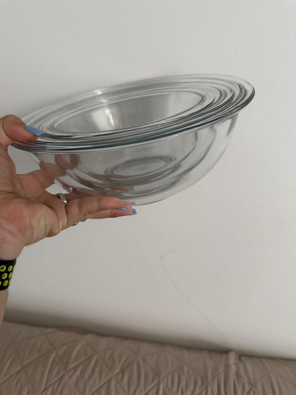 Pyrex Essentials (3-Piece) Glass Mixing Bowls Set for Prepping and Baking | Preheated oven, microwave, dishwasher & freezer safe customer photo 2
