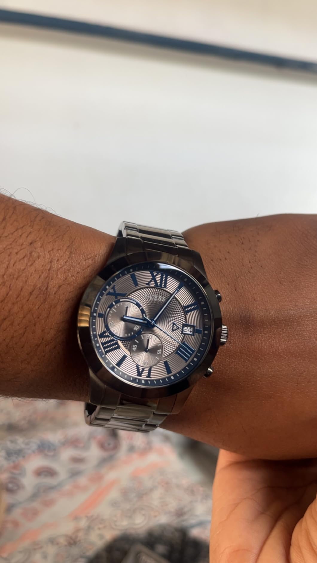 Men's Analog Dress Watch, Stainless Steel Case, 50M Water Resistance customer photo 2