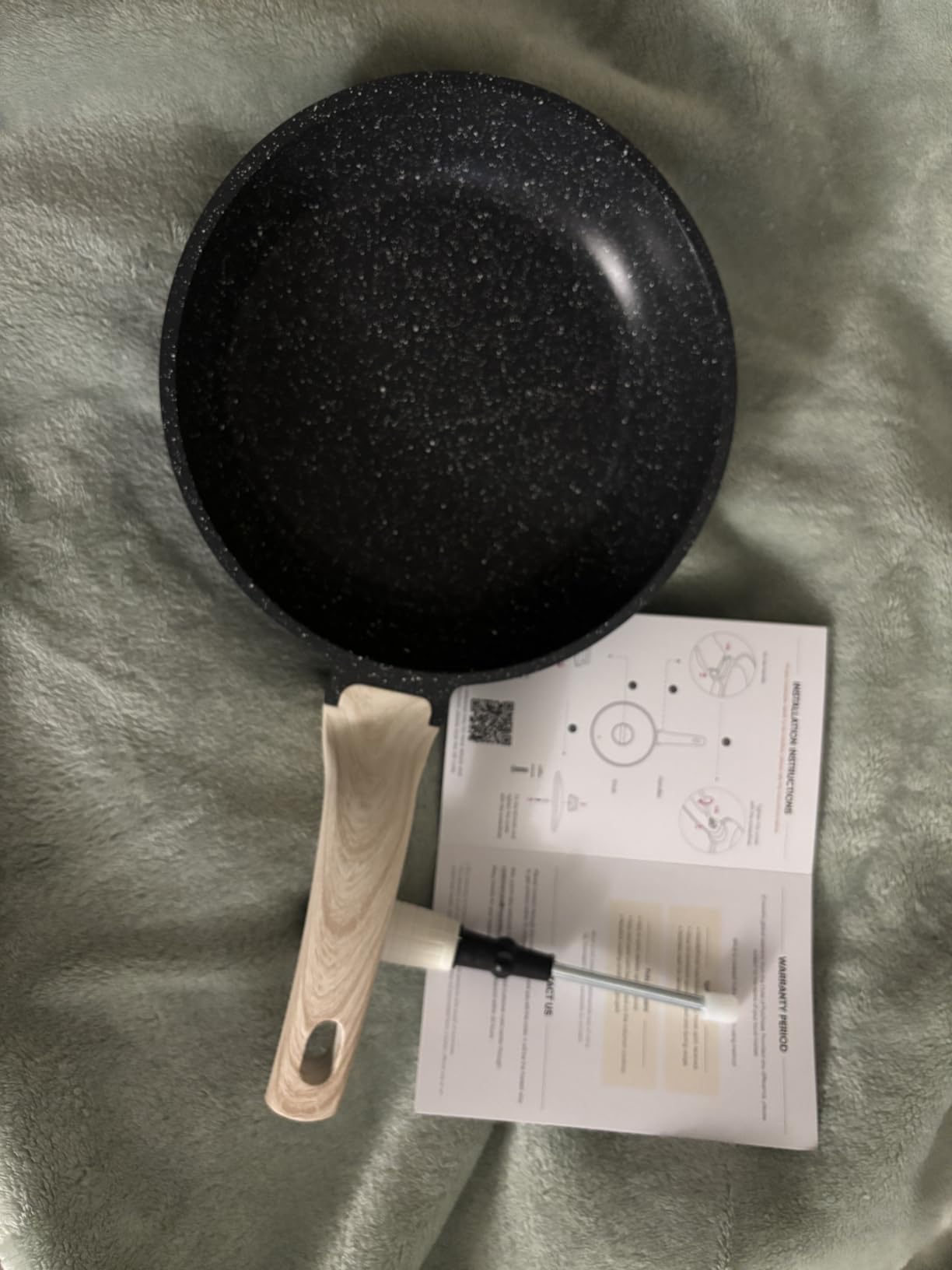 CAROTE Nonstick Frying Pan, 8 Inch Classic Granite Skillet | Kitchen Healthy Non Toxic Stone Cookware, All-Stovetop Compatible, Cool Handle, Easy to Clean, PFOA Free customer photo 2