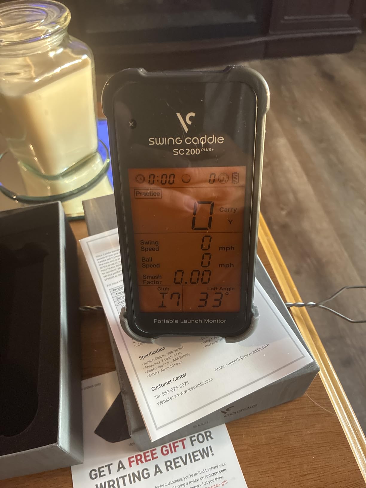 Voice Caddie Portable Golf Launch Monitor and Swing Analyzer with Real-Time Shot Data Tracking | Ideal Golf Swing Trainer/Training Equipment for Indoor & Outdoor | Up to 20 Hours Battery Life customer photo 1