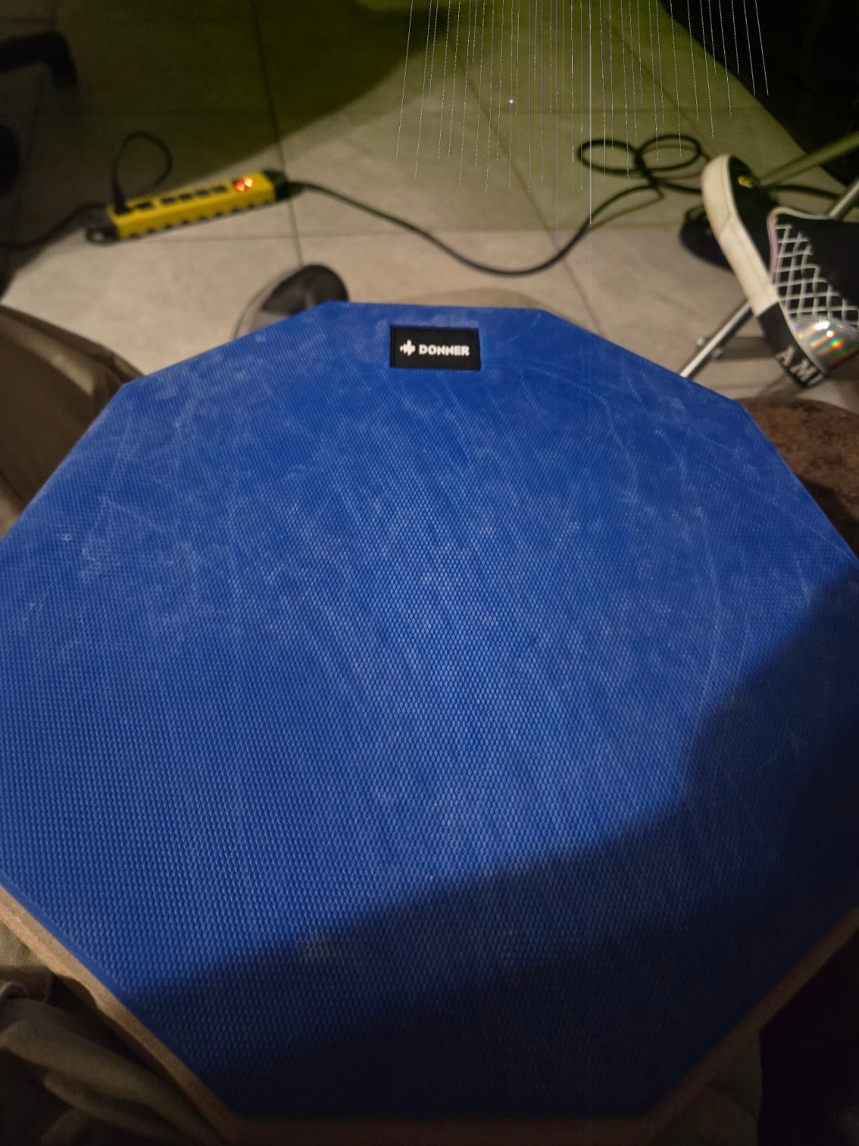 Donner 12 Inches Drum Practice Pad Silent Drum Pad Set Gray 2-Sided With Drum Sticks customer photo 2