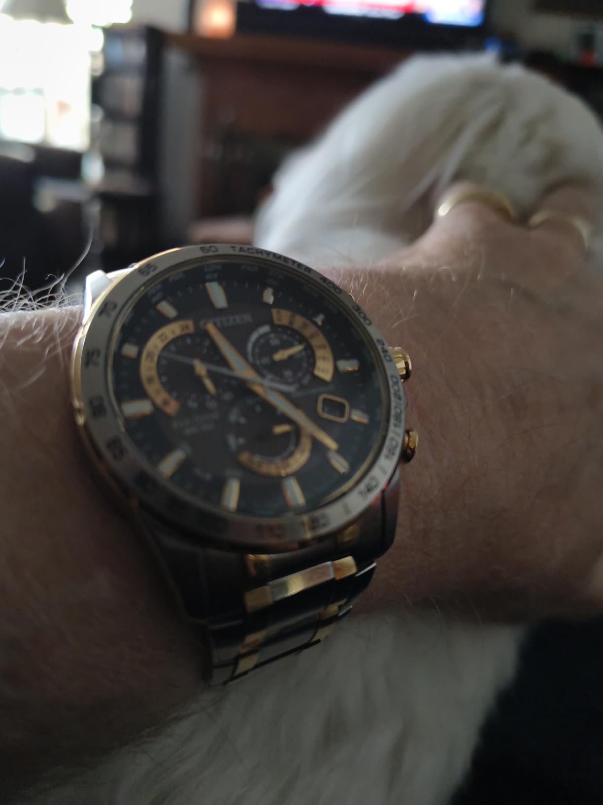 Men's Eco-Drive Sport Luxury PCAT Chronograph Watch customer photo 1
