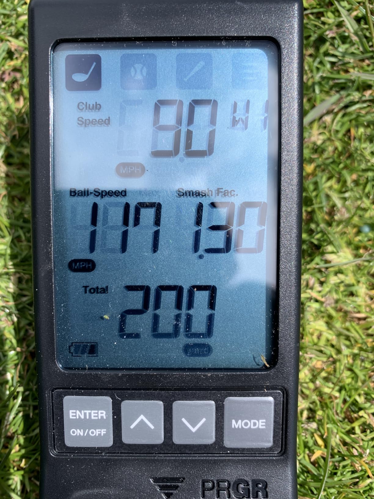 PRGR HS 130-A Portable Golf Launch Monitor | Doppler Radar Measures Club & Ball Speed, Smash Factor, Total & Carry Distance | Tracks Swing Speed Training Aids customer photo 1