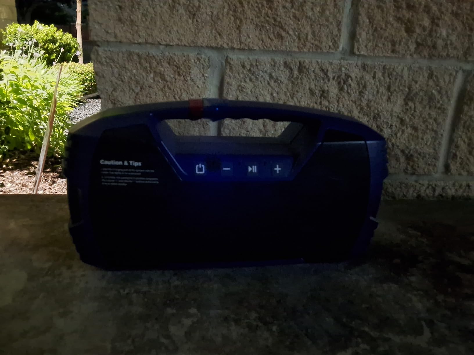Outdoor Bluetooth Speaker, IPX7 Waterproof, 90W Peak, 32H, Black | Floating design, deep bass, TWS stereo, portable handle, rugged build for pool days, beach trips, kayaking, and hiking customer photo 2