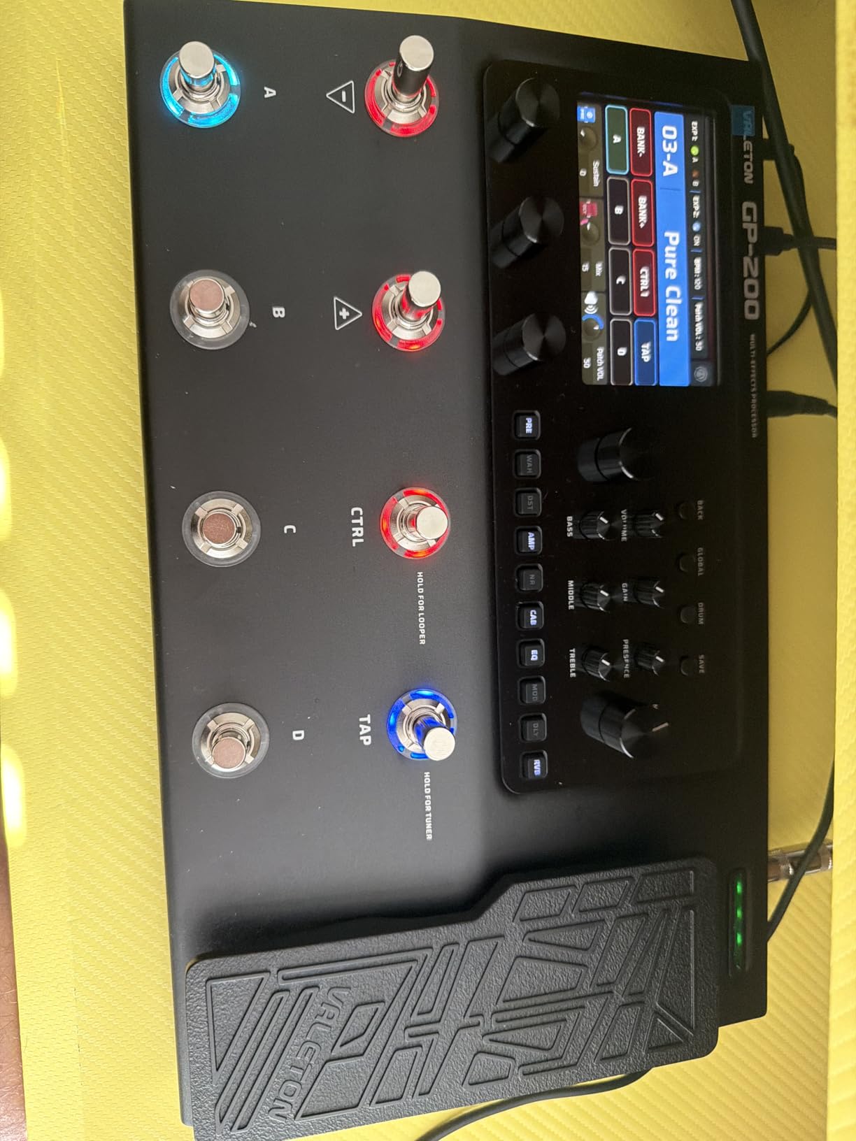 VALETON GP-200 Multi-Effects Guitar/Bass Pedal with Expression, FX Loop, MIDI, Amp Modeling, IR Cab Simulation, Stereo, USB Interface customer photo 1