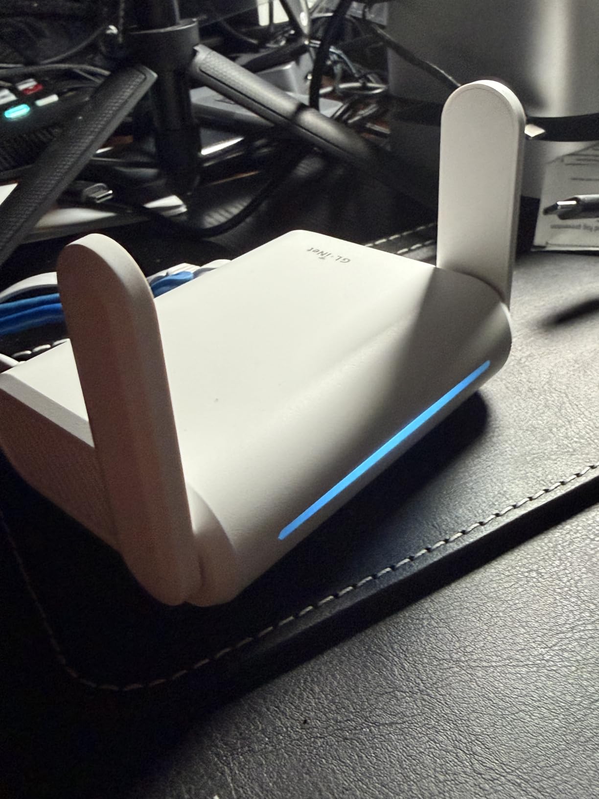 GL.iNet GL-SFT1200 Opal Travel Router, AC1200 Dual-Band Wi-Fi, 3 gigabit ports, OpenWrt with OpenVPN and WireGuard, 30+ VPN services, pocket 145g customer photo 2