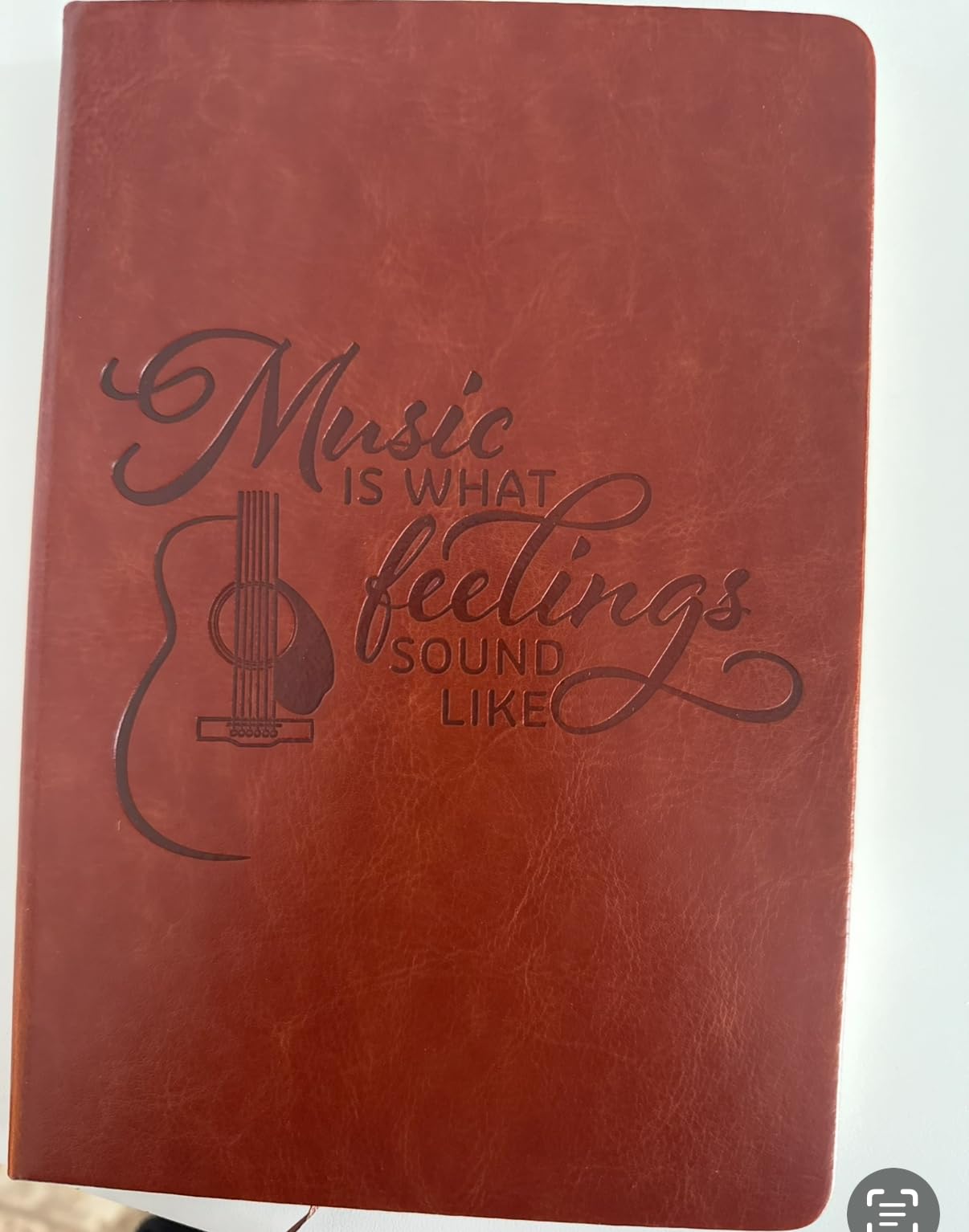 LBWCER Music is What Feelings Sound Like Leather Journal Notebook Music Teacher Gift customer photo 1
