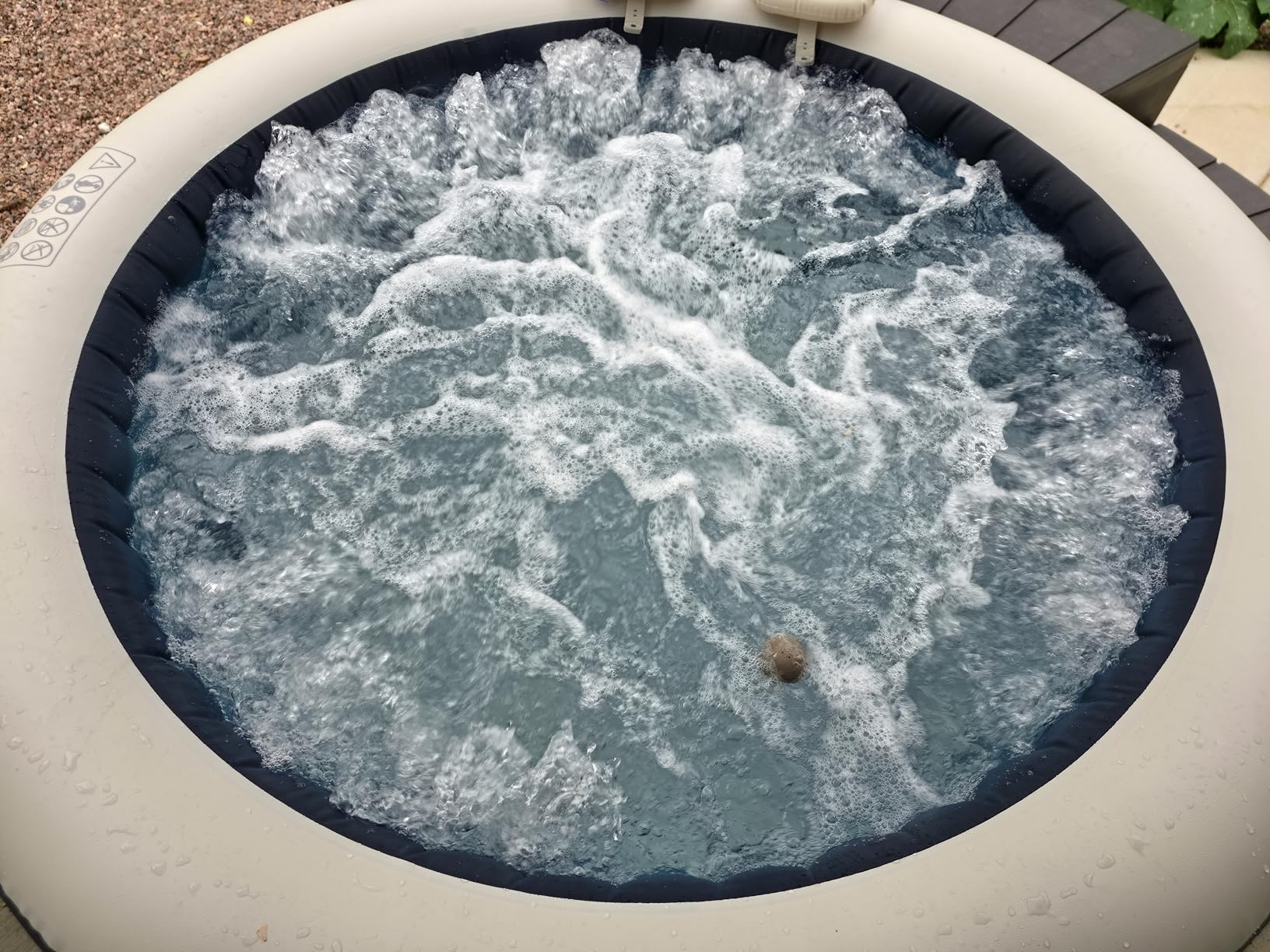 INTEX PureSpa 4 Person Inflatable Hot Tub Bundle w/Energy-Efficient Cover | 28429EP Bubble Massage: Built-in Hard Water Treatment, 77in x 28in, Cobalt Blue - Set of 2 Foldable PureSpa Benches Included customer photo 1