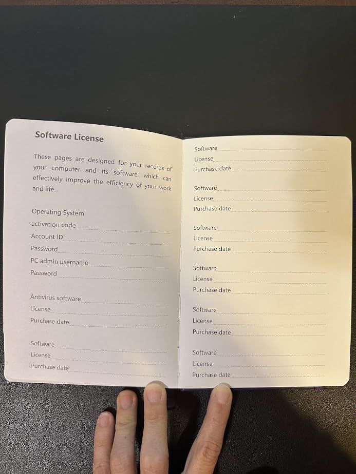 Password Book with Alphabetical Tabs, Hardcover Password Keeper 5.3