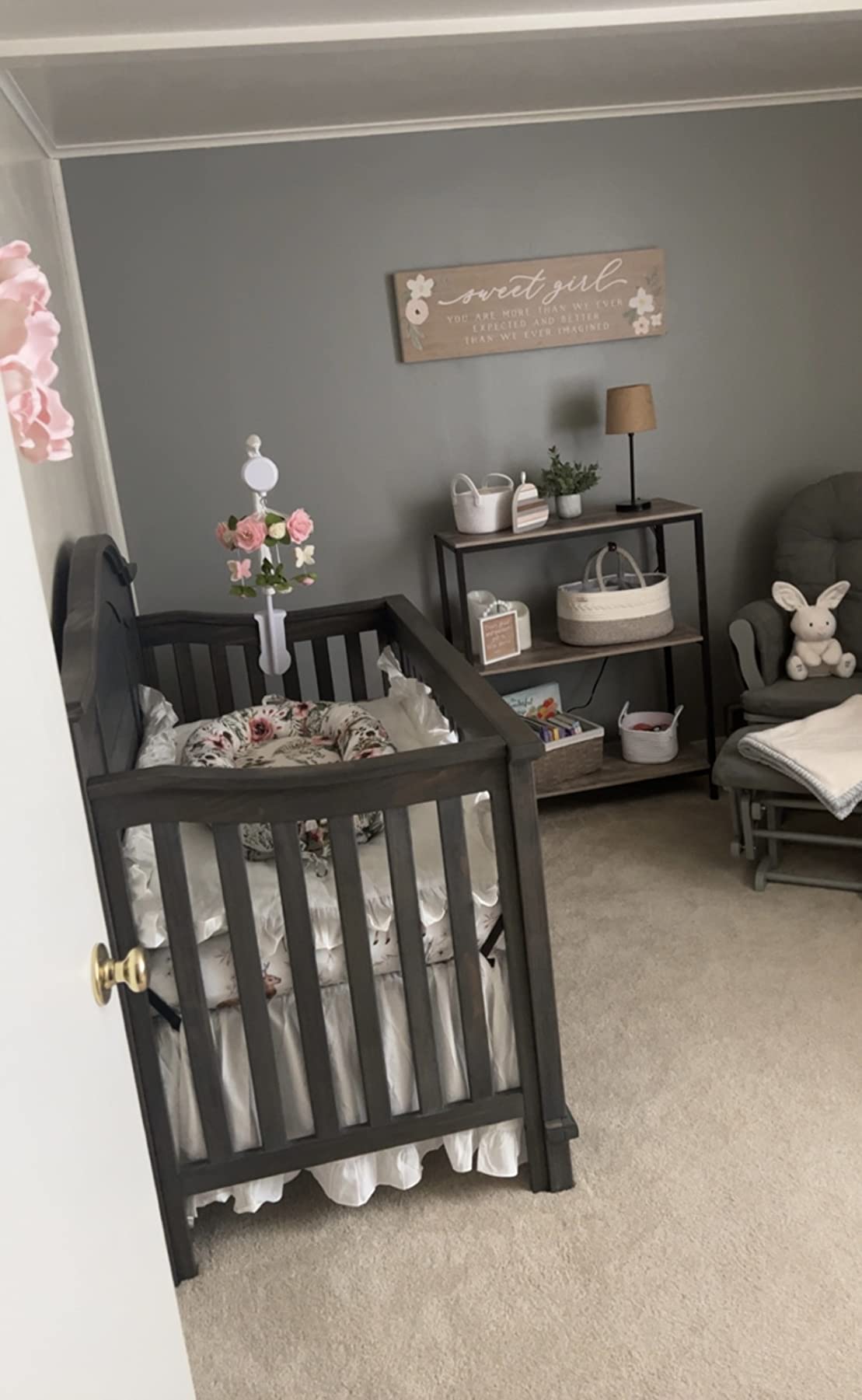 Delta Children Asher Crib and Dresser Nursery Furniture - 6-in-1 Convertible Crib with Toddler Rail | Fully Assembled 6 Drawer Dresser with Changing Top | Rustic Mist customer photo 2