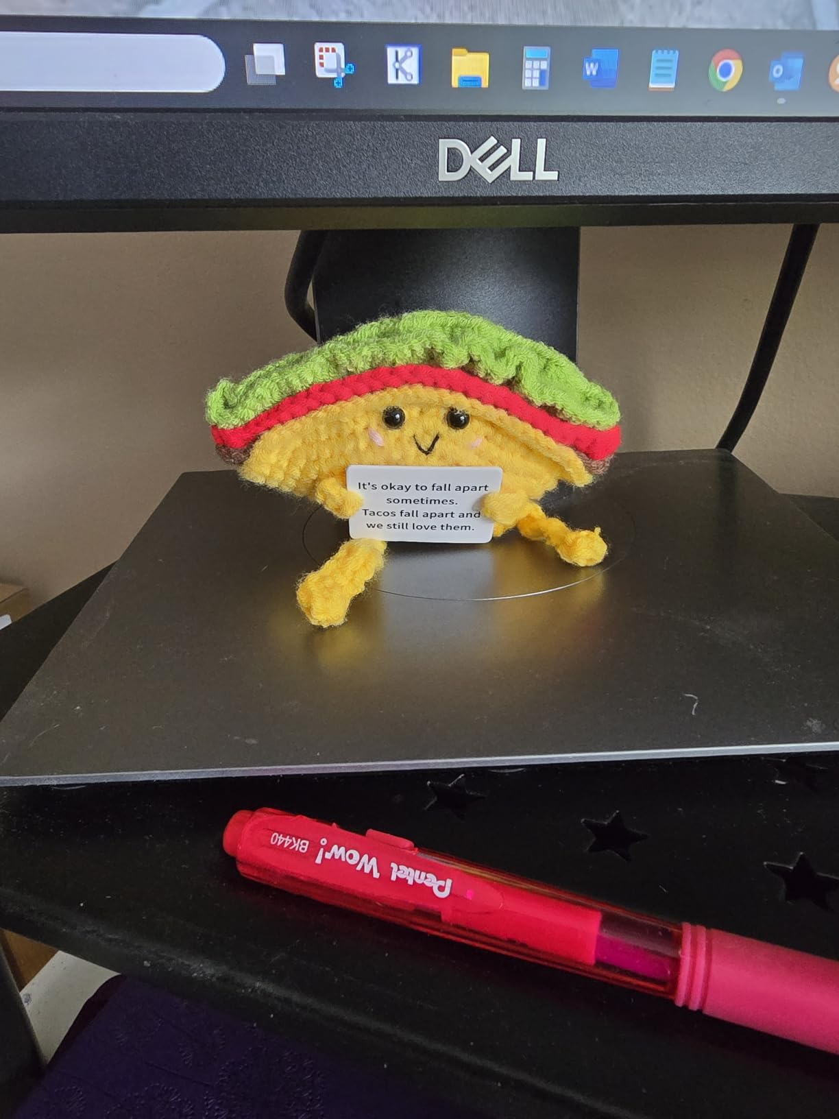 Mini Funny Knitted Wool Crochet Potato Doll Toy with Positive Card | Creative Cute Cheer Up Gift for Friends Parties Women Men Mothers Day Graduation Decoration and Encouragement customer photo 2