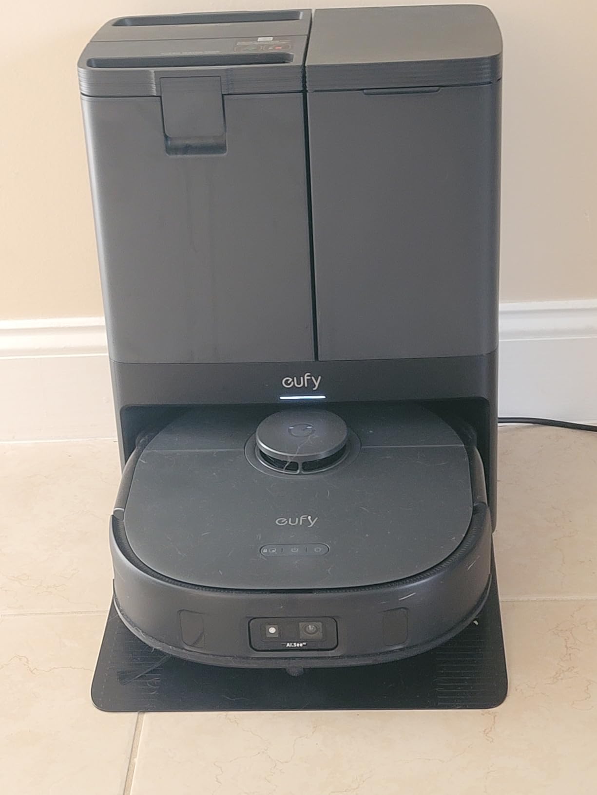 eufy X10 Pro Omni Robot Vacuum and Mop Combo, Dual Mops with 12 mm Auto-Lift | 8,000 Pa Suction, Carpet Detection, AI Obstacle Avoidance, Auto Mop Washing, Auto Drying, Self-Emptying customer photo 2