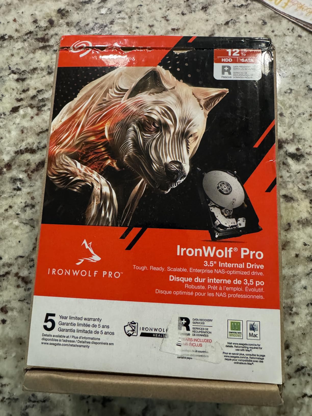 Seagate IronWolf Pro 24TB Enterprise NAS Internal HDD Hard Drive - CMR 3.5 Inch SATA 6Gb/s 7200 RPM 512MB Cache for RAID Network Attached Storage (ST24000NT002) customer photo 1