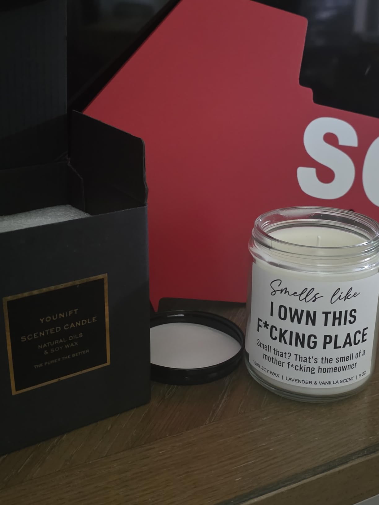 Younift Funny Scented Candle, House Warming Gifts New Home, Housewarming Gifts for Women, Men, Couple, New Homeowner - First Apartment Essentials - Closing Presents for Home Buyers - 9 oz customer photo 2