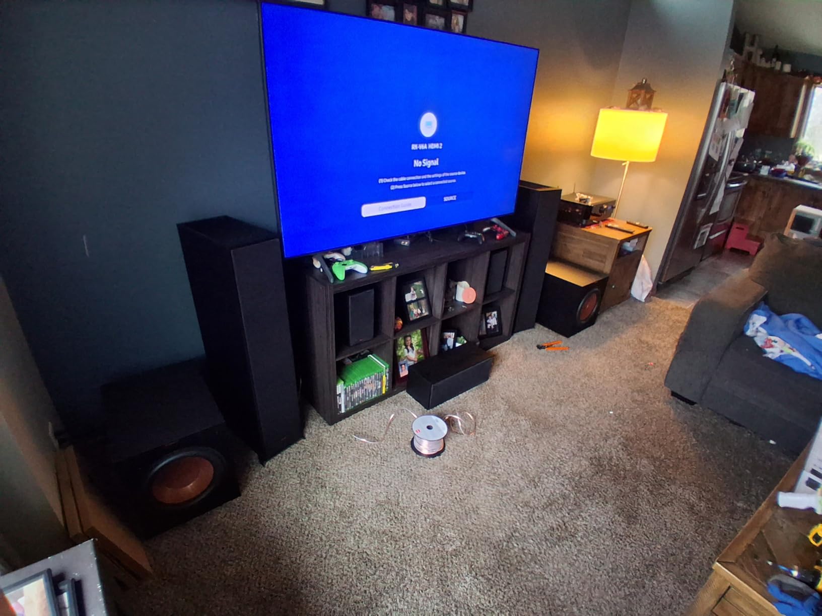 Klipsch Reference 5.2 Home Theater System Bundle with 2X R-625FA Floorstanding, 2X R-12SW Subwoofer, R-52C Center, R-41M Bookshelf Speakers, and Yamaha RX-A2AB 7.2-Channel AV Receiver customer photo 1