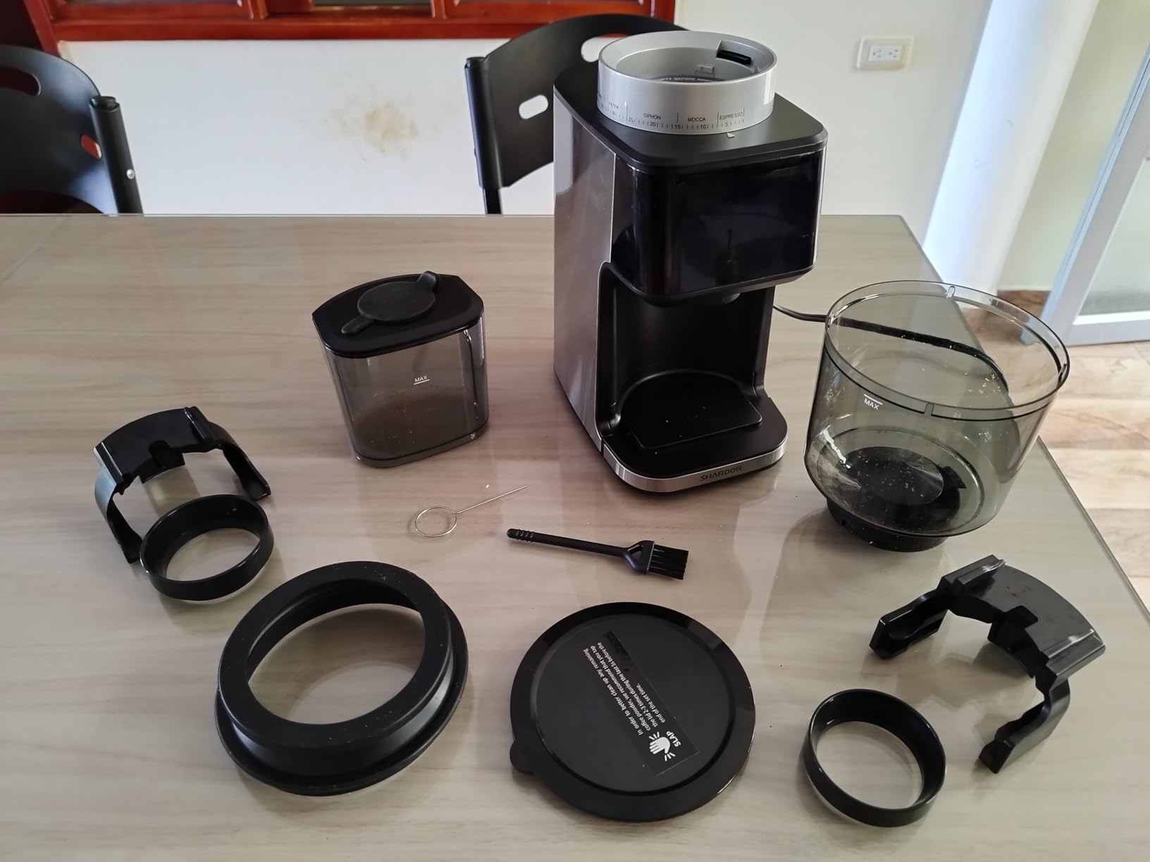 SHARDOR Conical Burr Espresso Coffee Grinder Electric with Precision Timer 2.0, Touchscreen Adjustable Burr Mill with 51 Precise Settings for Home Use, Anti-static, Stainless Steel customer photo 1