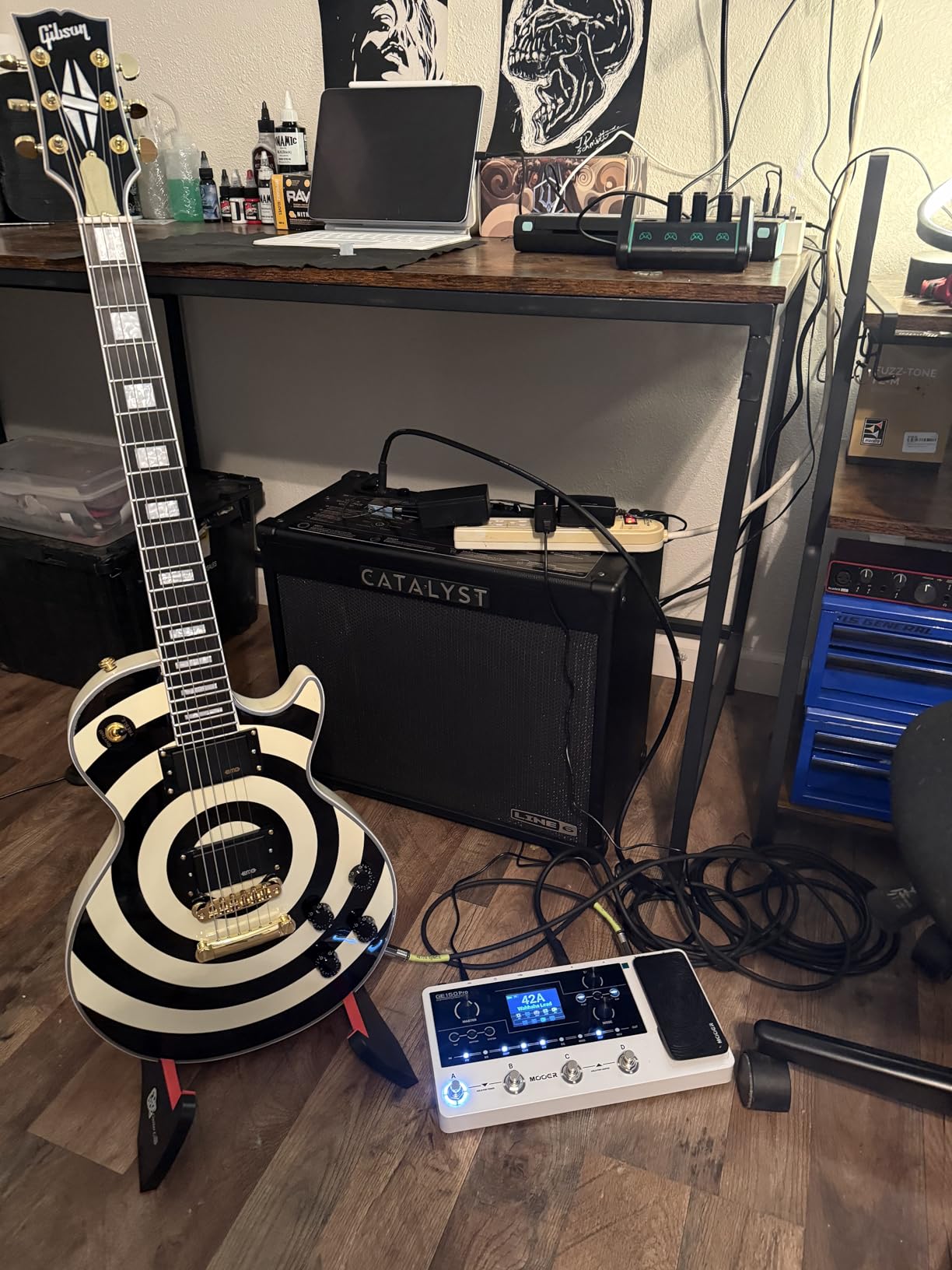 MOOER GE150 Pro Guitar Multi Effects Processor, 200 Presets & 170 Effects, NAM & MNRS Support, 55 Amp Models, 26 Cab Sims, 20 IR Slots, USB OTG Recording, 4-Footswitch, Looper & Expression Pedal customer photo 2