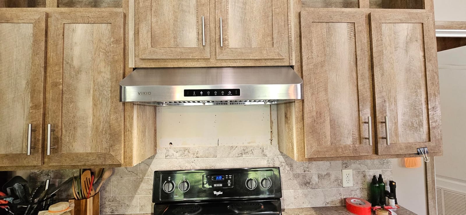 VIKIO HOME 30 Inch Range Hood Insert, 980 CFM Built-in Kitchen Vent Hood, Ducted/Ductless Convertible, Stainless Steel, Dual-Intake, Gesture & Touch Control, Dishwasher-Safe Removable Filters customer photo 2