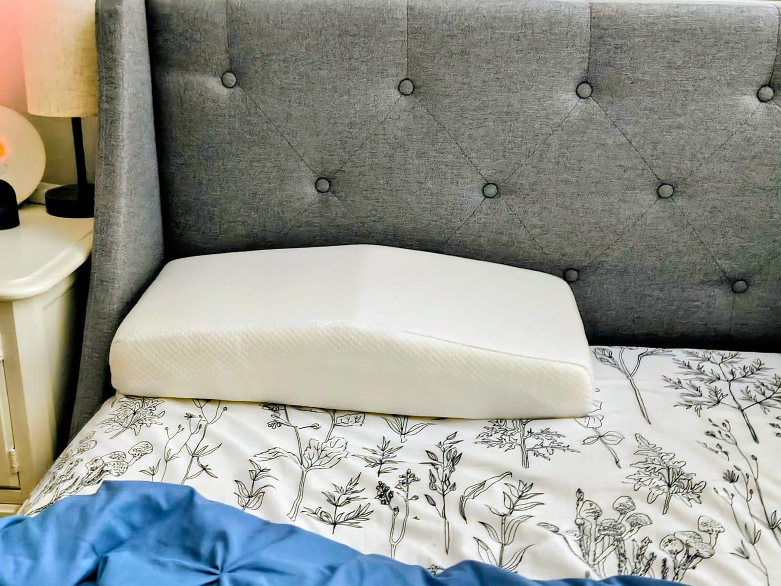 The Original Anti Snoring Pillow for Side Sleepers - Snoring Solution and Remedy - Inclined Memory Foam Pillow for Airway Support, Anti Snore Pillow with Removable Washable Cover customer photo 2