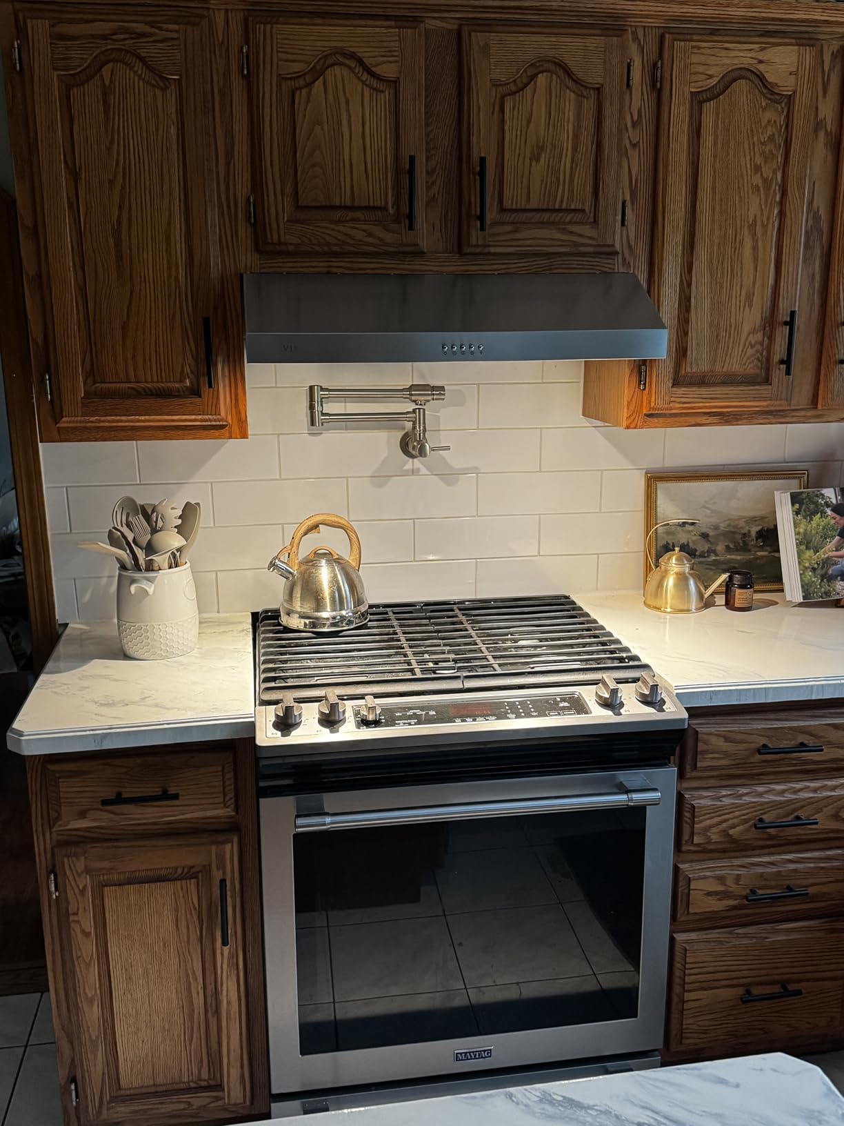 VIKIO HOME Under Cabinet Range Hood 30 Inch, 1200 CFM Dual-Motor Kitchen Vent with LED Lights, Button Control, Ducted Vent Hood, Reusable 5-Layer Aluminum Filters, Stainless Steel customer photo 1