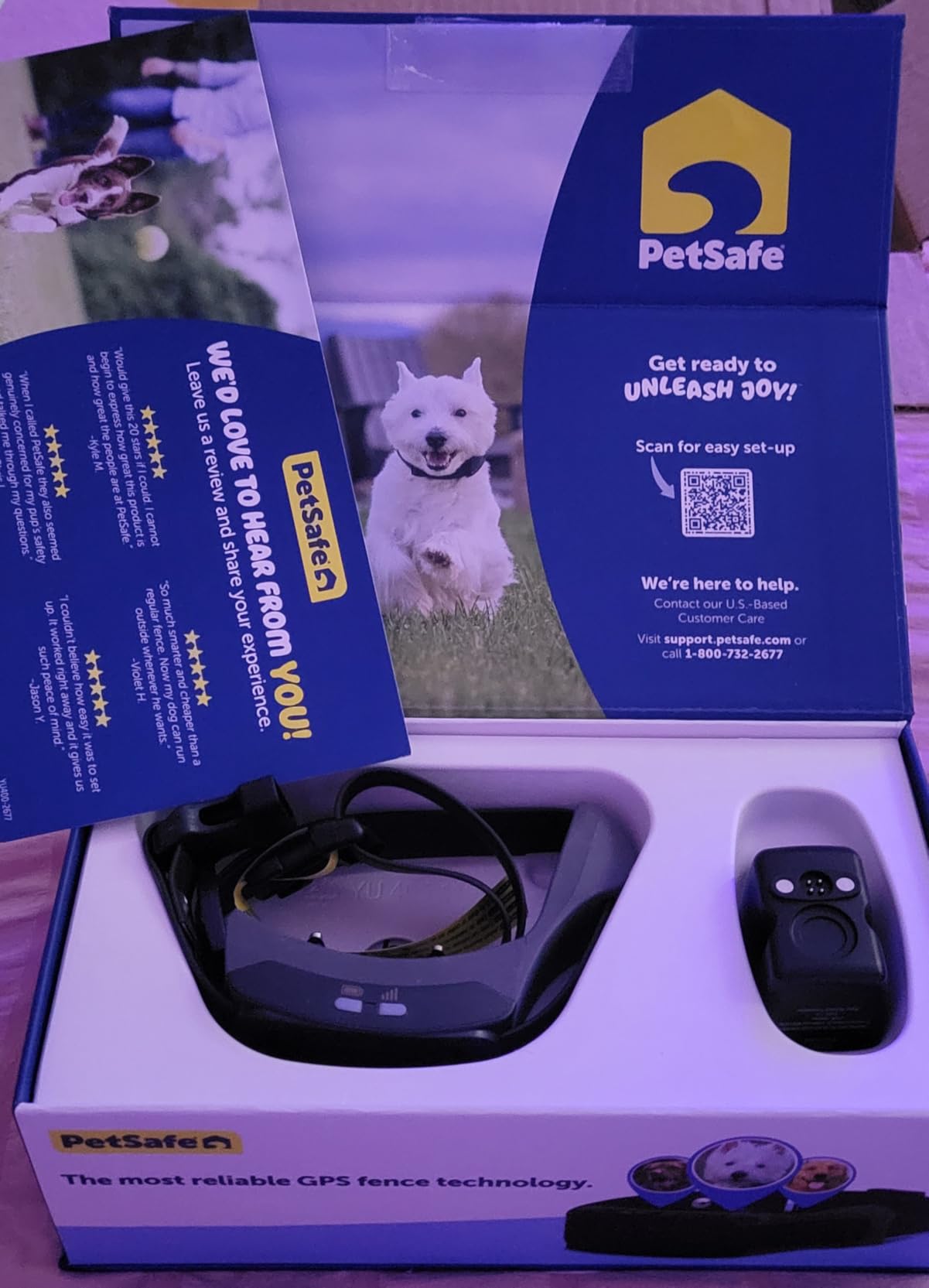PetSafe Guardian GPS 2.0 Dog Fence + Tracking, 1/2 Acre or More | Dual-Frequency GPS Tracking, up to 50 Custom Virtual Fences via App, Rechargeable, Waterproof, Dogs 10 lb+, Neck 8-28 in customer photo 1